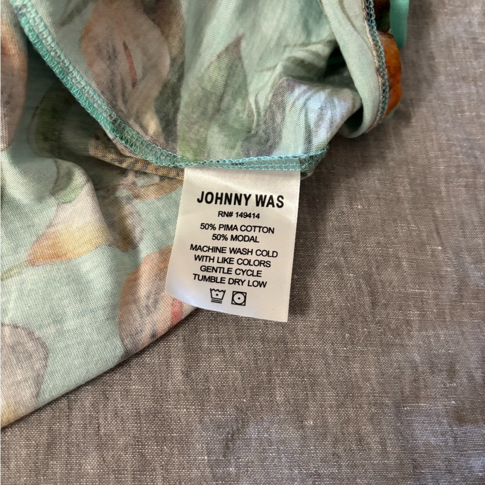 Johnny Was New Without Tags,Green and Orange dress, with Cap Sleeves Small - Picture 10 of 10